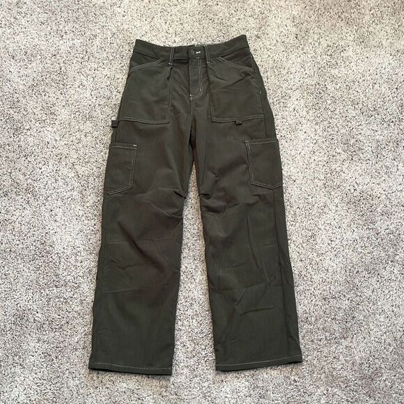 DOKOTOO Dark Olive Green Corduroy Cargo Pants Size 6 - Picture 1 of 6